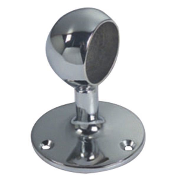 Ändstycke kromad mässing 25mm stolpe