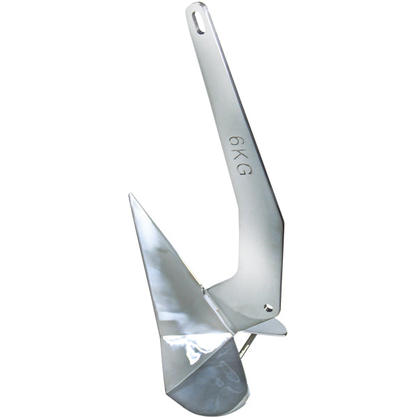 DC - Delta anchor 6kg 316 SS - for boats 5-8m