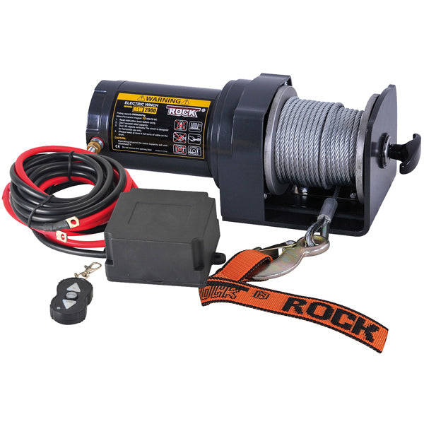 Rock RP2000 or trailer winch 12 VDC 1.9HP (1.4Kw) 907kg