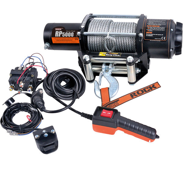 Rock RP5000 or Trailer Winch 12 Vdc 3.8HP (2.8Kw) 2268 kg