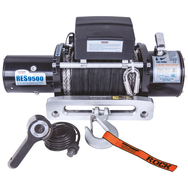 Rock RES9500 Electric Trailer Winch 12V 4.9 HP (3.6 kW) 4313 kg w/rope
