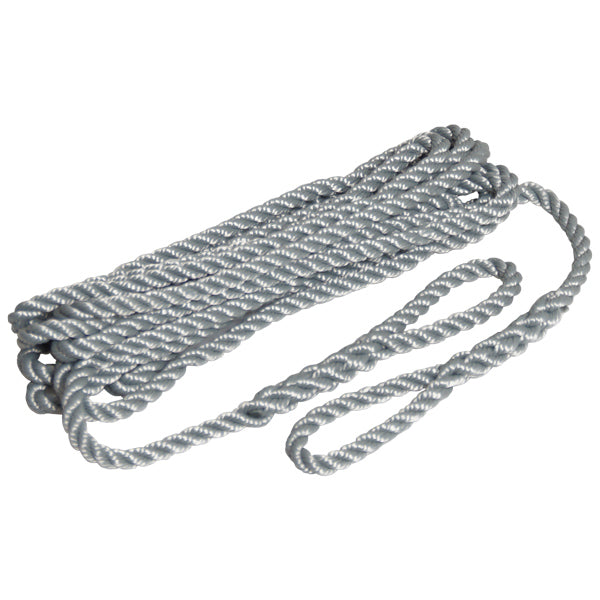 Robline Fender Line Gray 3-Strand 2-Pack 10mm x 2m