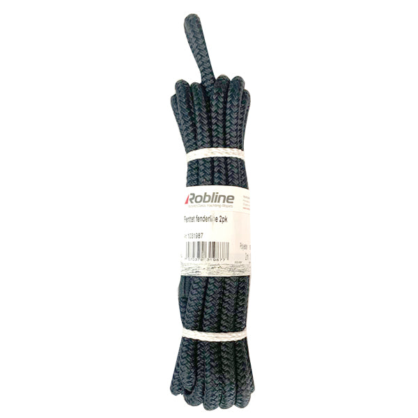 Robline fender line braided 2-pack navy 8mm x 2m