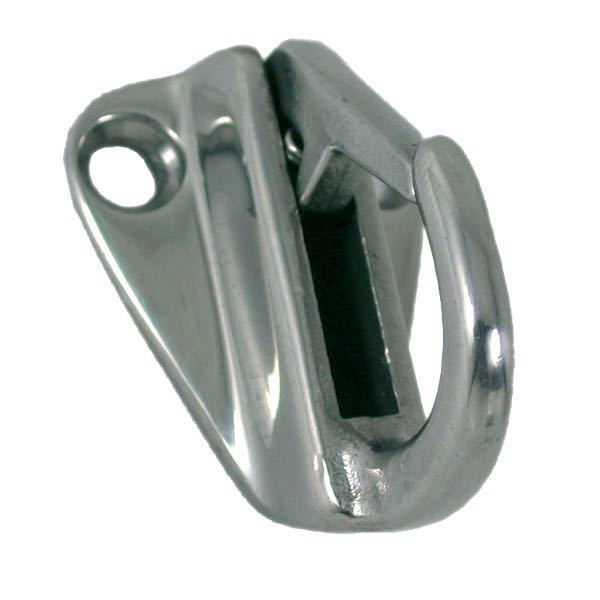 Fender hook with spring lock SS 38x32mm