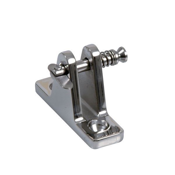 Fork deck fitting for canopy with snap lock
