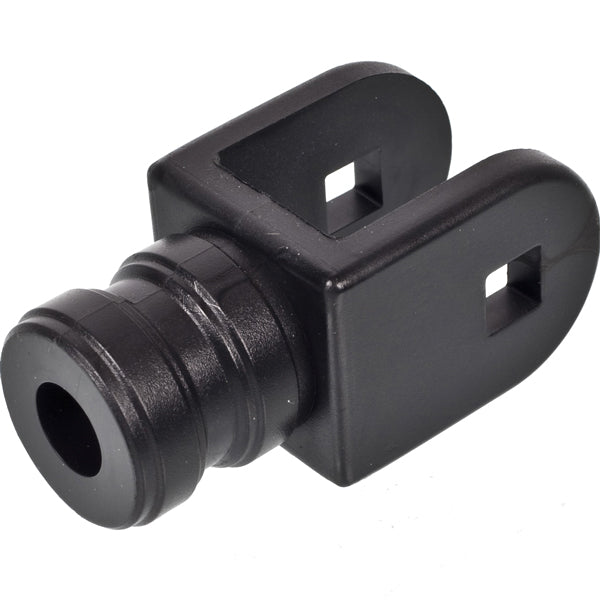 Fork end fitting for 30mm tube