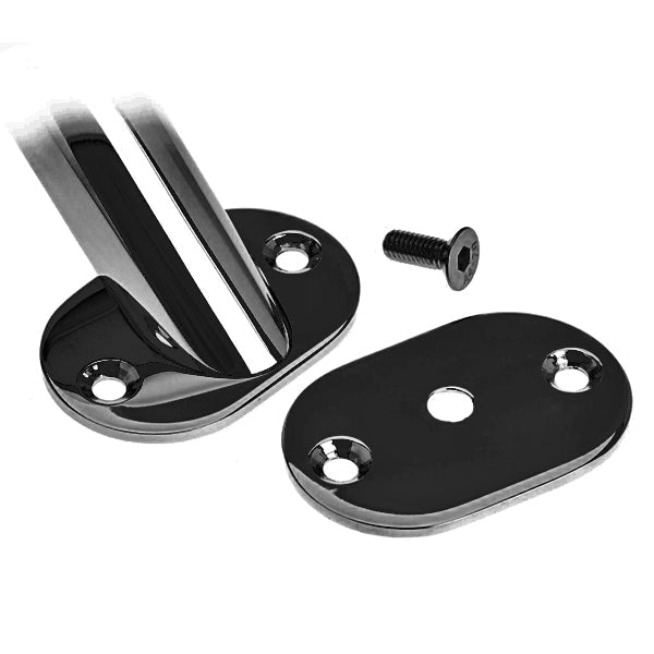Roca Oval tray black, with screws for grab rail