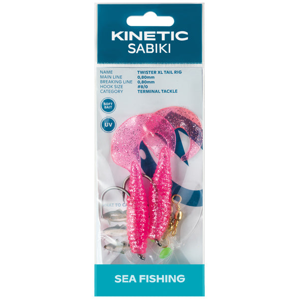 Kinetic Sabiki Twister XL Pink/Silver