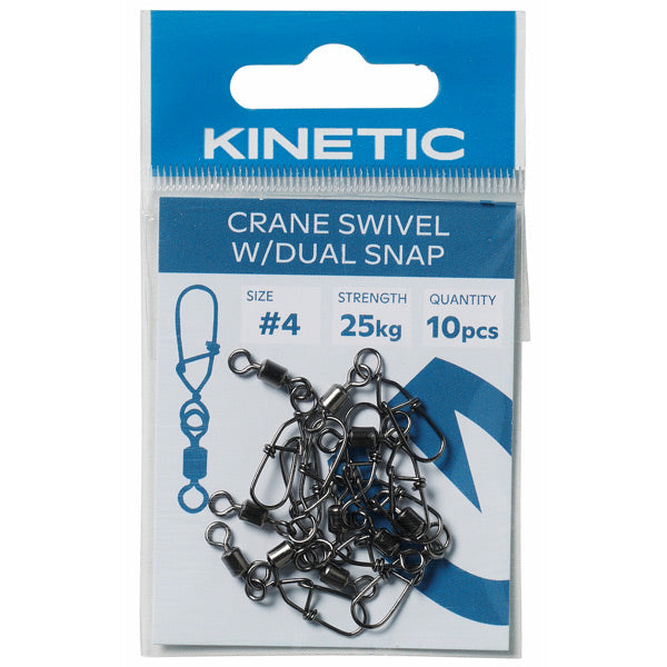 Kinetic Crane Swivel with Snap Size #8 10pcs.
