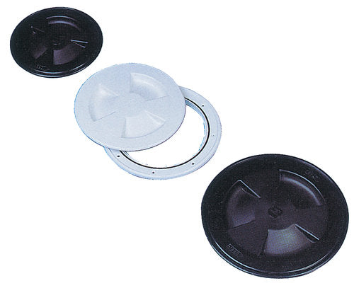 Inspection hatch plastic black, ø 130 mm
