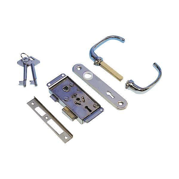Door lock - surface mounted 46 x 113mm left outward opening comp.