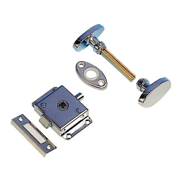 Toilet door lock 70 x 45mm outward opening