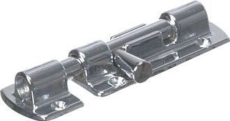 Bolt lock, chromed brass, 90x30mm