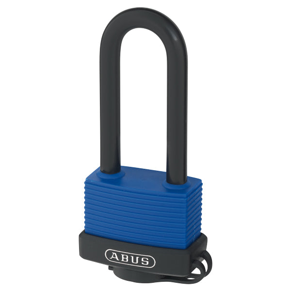 Abus padlock high hardened shackle plastic-sealed 45mm