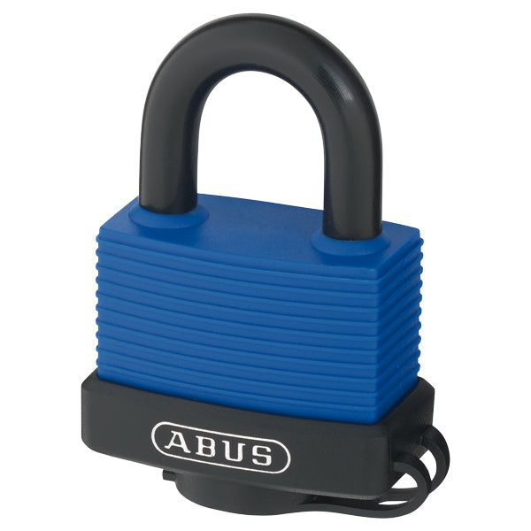Abus padlock hardened shackle plastic-sealed 50mm