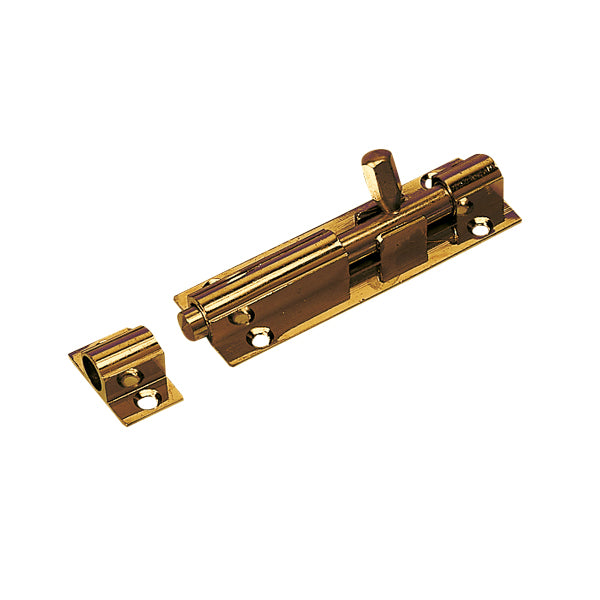 Sliding bolt polished brass, 75+13 mm
