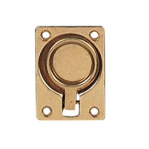 Deck fitting polished brass, 37x44 mm