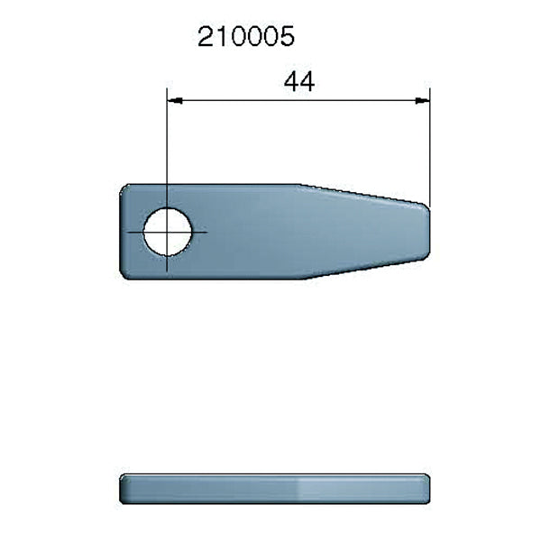 Rule short straight 2"