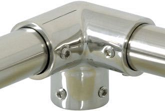 Corner piece Ø22mm - 90° SS