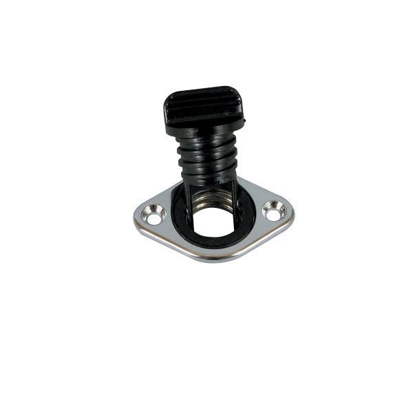 Drain valve chrome-plated 34 x 50mm