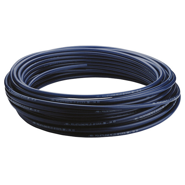 Hose blue Ø12mm outside 9mm inside 50 meters