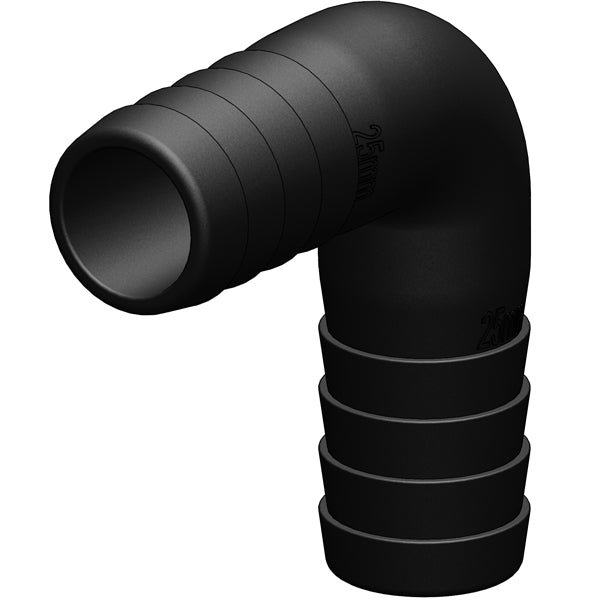 Trudesign Elbow 90° 25mm Black