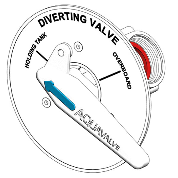 Trudesign Three Way Valve 1 1/2" Through Hull White