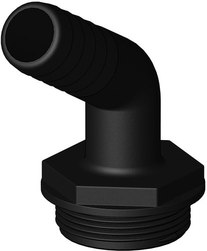 Trudesign Aquavalve Hose Connector Black 120 gr 1 1/2" 25mm