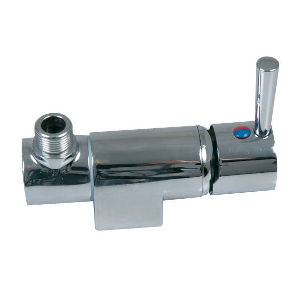 Chromed mixer tap without nozzle