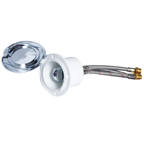 Built-in mixer, chrome cap