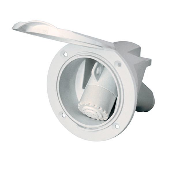 Shower with 3m hose white for recessed installation