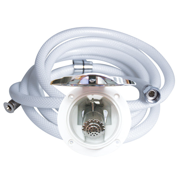 Shower with 3m hose for built-in installation with chrome cover plate