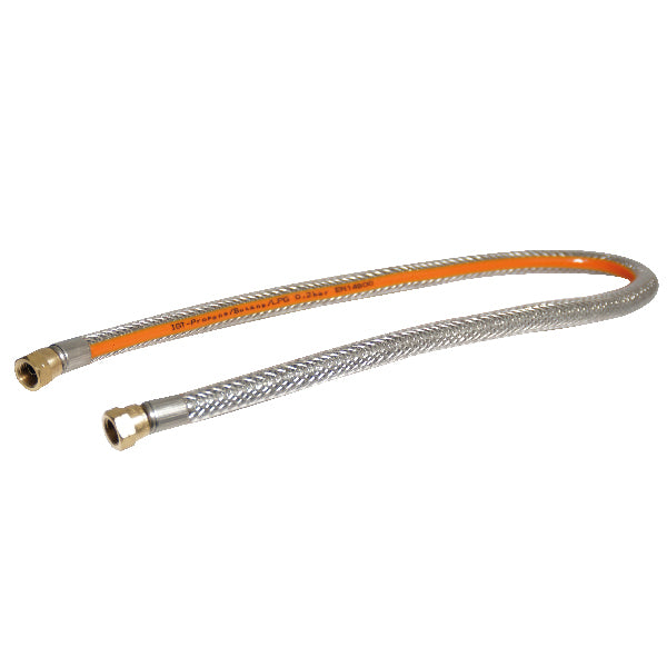 Gasolslang med stål inlägg 1,5m, 1/4" koppling