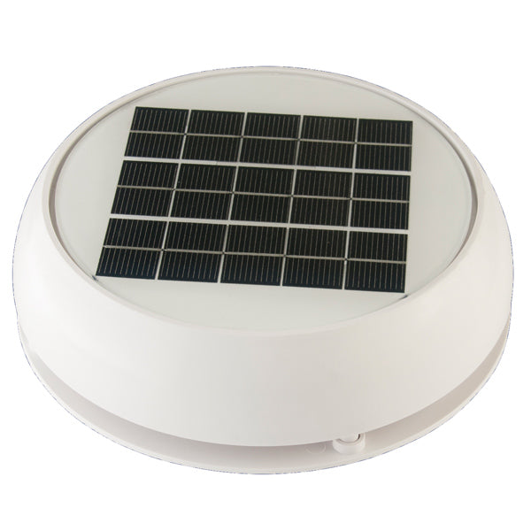 Marinco 3" Day & Night Solar Vent, white plastic