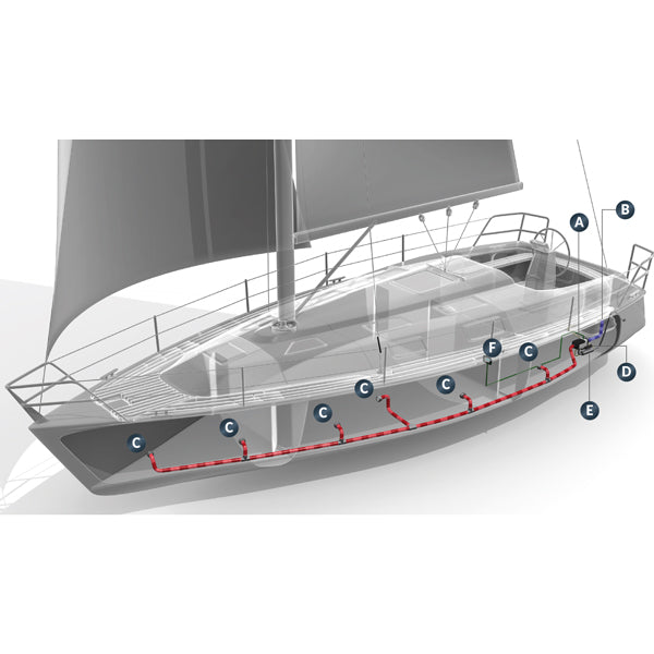 Webasto Air Top 2000 STC air distribution kit for 2 cabins