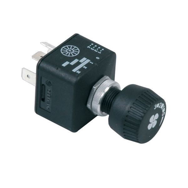 Switch 3-speed 12/24V square