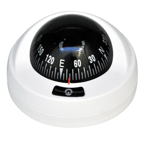 Riviera compass ARIES - white with white compass card 12V light
