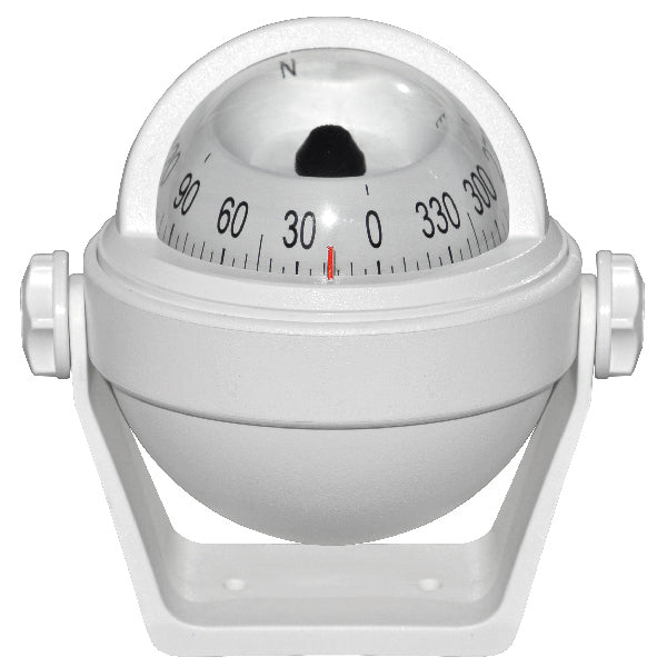 Riviera compass STELLA BS2 65mm with bracket, white with white rose