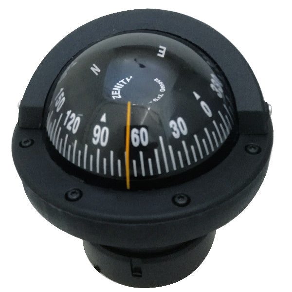 Riviera built-in compass ZENITH BZ1 SLIM 80mm, black, front-reading