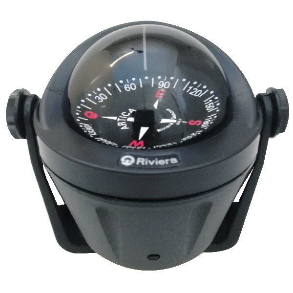 Riviera bracket compass ARTICA BA2, 70mm, black top reading