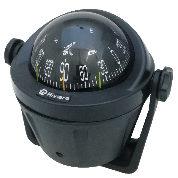Riviera Artica BA2 bracket compass, 70mm, black, front reading