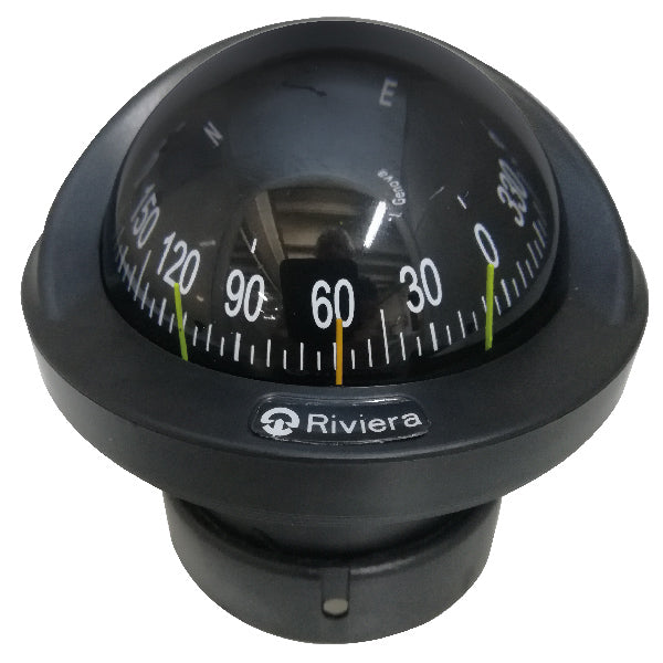 Riviera compass recessed ARTICA BA1 SLIM, 70mm, black