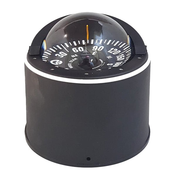 Riviera Compass WHITE STAR 5" BW4 130mm, pedestal, black