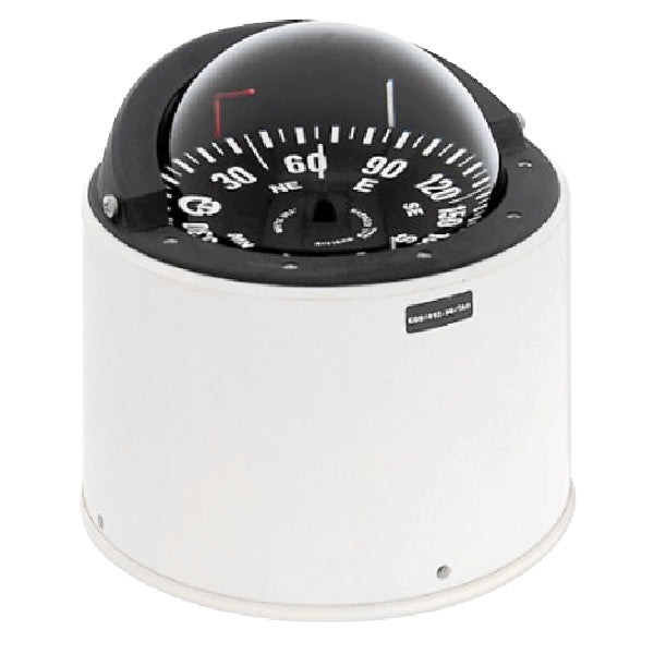 Riviera compass WHITE STAR 5" BW4 130mm, pedestal, white