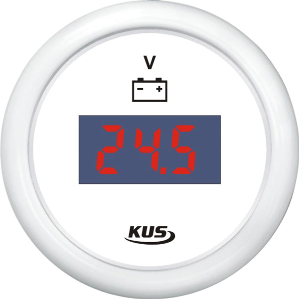 Kus digital voltmeter 9-32V, white, 12/24V