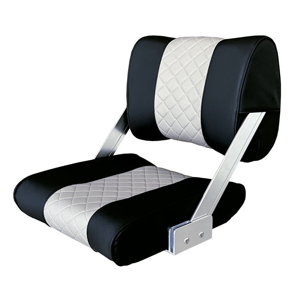 ESM Boat Seat ST45 Deluxe black with light gray center, width 42cm