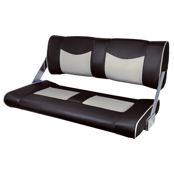 ESM Two-Seater Sofa ST90 Deluxe black with light grey middle, width 90cm