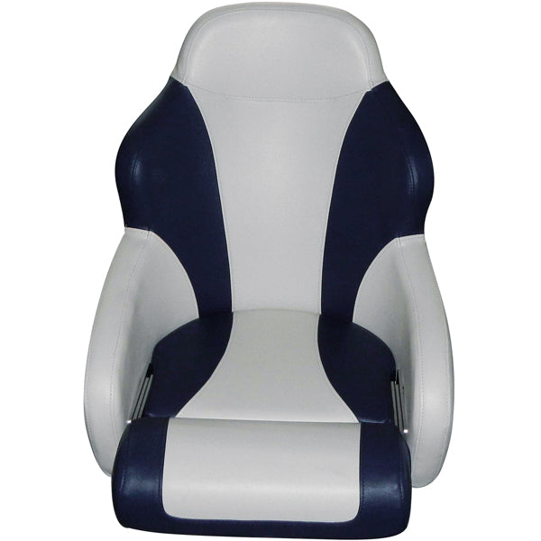 ESM SD52 Boat Seat with Flip-Up Bolster Navy/Light Gray