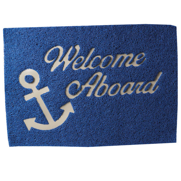 Lalizas "Welcome on Board" mat blue 40x60cm