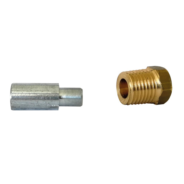 1852 Lombardini engine zinc anode complete 10x18 nut: 1/4" BS